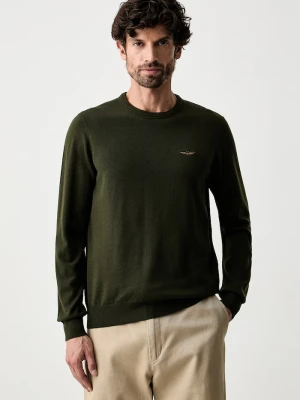 Aeronautica Militare sweter męski wełniany zielony