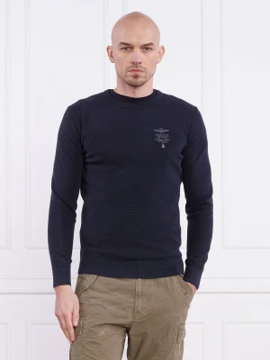 Aeronautica Militare Sweter | Regular Fit granatowy