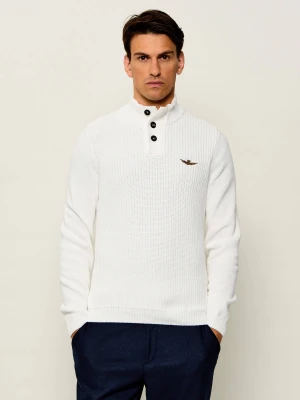 Aeronautica Militare Sweter | Regular Fit biały
