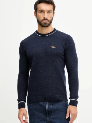 Aeronautica Militare sweter z wełną męski kolor granatowy MA1608UL00924