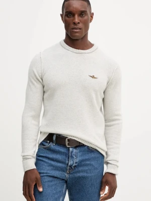 Aeronautica Militare sweter z wełną męski kolor szary MA1608UL00924