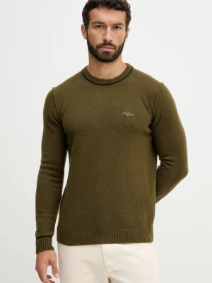 Aeronautica Militare sweter z wełną męski kolor zielony MA1608UL00924