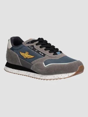AERONAUTICA MILITARE Szaro-niebieskie sneakersy męskie, Rozmiar 46