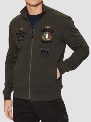 AERONAUTICA MILITARE Szarozielona bluza męska Color-block