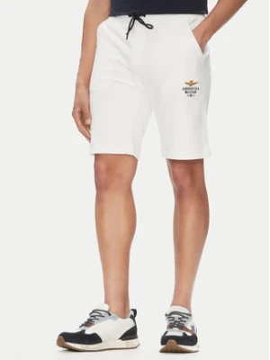 Aeronautica Militare Szorty sportowe 251BF017F459 Biały Regular Fit