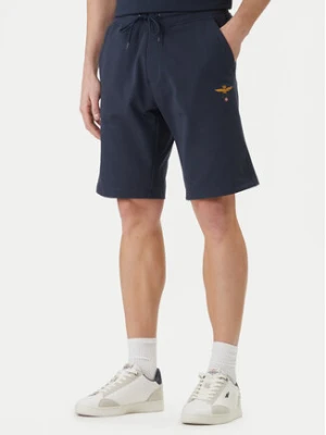 Aeronautica Militare Szorty sportowe 261BF0032UF00674 Granatowy Regular Fit