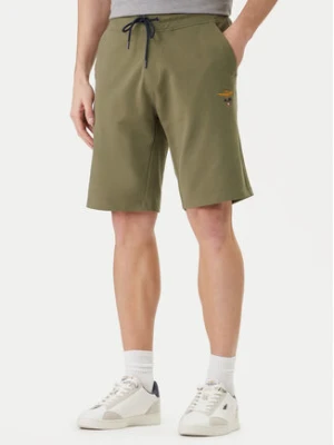 Aeronautica Militare Szorty sportowe 261BF0032UF00674 Zielony Regular Fit