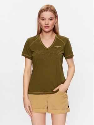 Aeronautica Militare T-Shirt 231TS2094DJ598 Zielony Regular Fit