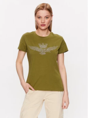 Aeronautica Militare T-Shirt 231TS2103DJ510 Zielony Regular Fit