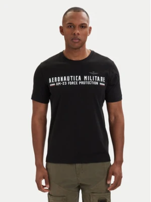 Aeronautica Militare T-Shirt 261TS1942UJ00538 Czarny Regular Fit