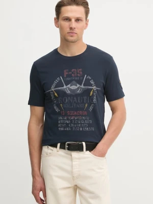Aeronautica Militare t-shirt bawełniany granatowy