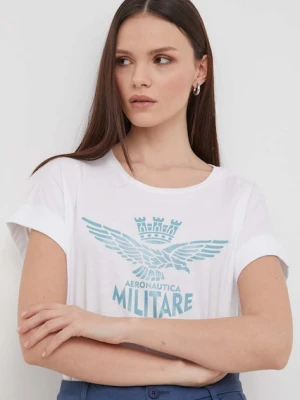 Aeronautica Militare t-shirt bawełniany biały
