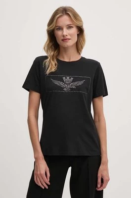 Aeronautica Militare t-shirt damski kolor czarny TS2298DJ359