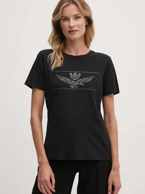 Aeronautica Militare t-shirt damski kolor czarny TS2298DJ359