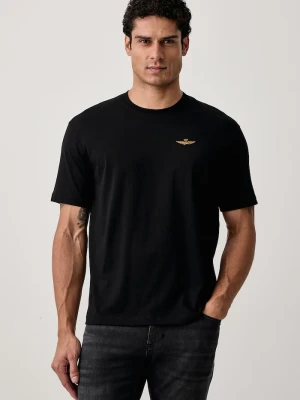 Aeronautica Militare T-shirt męski bawełniany czarny