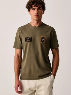 Aeronautica Militare T-shirt męski bawełniany zielony