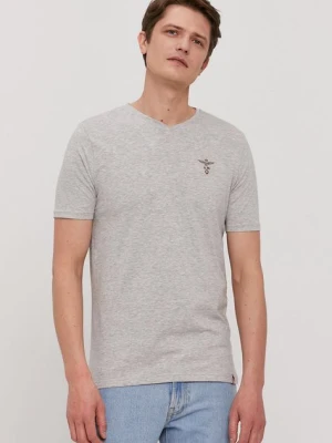 Aeronautica Militare T-shirt męski kolor szary gładki