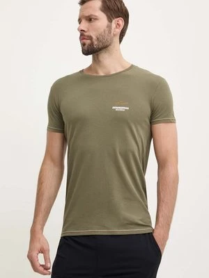 Aeronautica Militare t-shirt męski kolor zielony z nadrukiem AM1UTI003