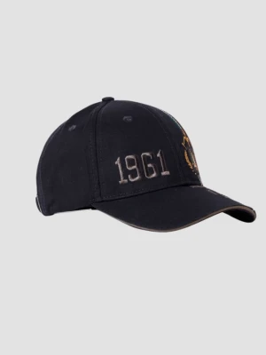 AERONAUTICA MILITARE Сzarna czapka męska Embroidered