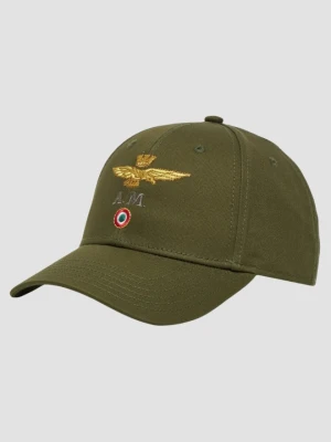 AERONAUTICA MILITARE Zielona męska czapka z daszkiem