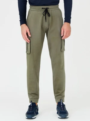 AERONAUTICA MILITARE Zielone męskie spodnie dresowe, Rozmiar XL