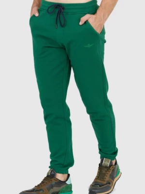 AERONAUTICA MILITARE Zielone spodnie męskie dresowe