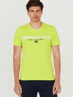 AERONAUTICA MILITARE Zielony bawełniany t-shirt męski, Rozmiar XXL