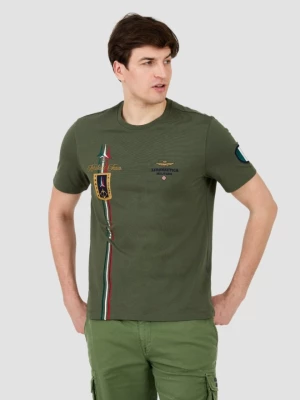 AERONAUTICA MILITARE Zielony t-shirt Frecce Tricolori Short Sleeve