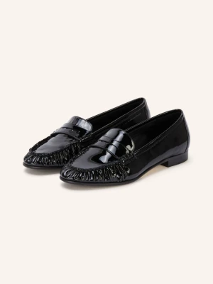 Aeyde Lakierowane Loafersy Aldous schwarz CZARNY