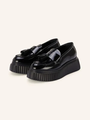 Agl Loafersy Na Platformie Diana schwarz