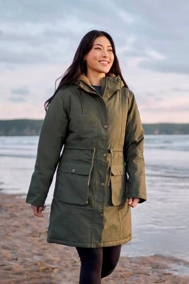 Agnes — parka damska ocieplana polarem - Green Animal