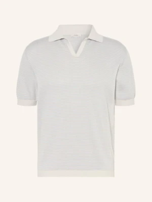 Agnona Dzianinowa Koszulka Polo Z Lnem weiss