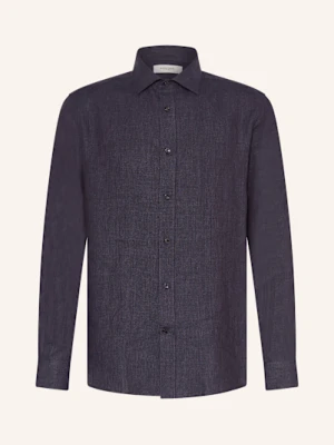 Agnona Koszula Z Lnu Regular Fit blau