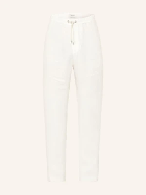 Agnona Spodnie Z Lnu Regular Fit weiss