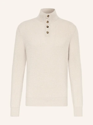 Agnona Sweter Typu Troyer Z Kaszmiru beige