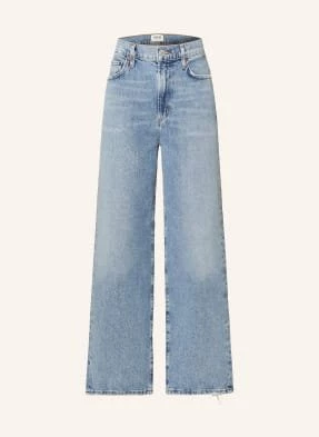 Agolde Jeansy 7/8 Harper Crop blau