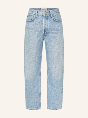 Agolde Jeansy Straight 90's Pinch Wais Crop blau