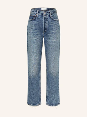 Agolde Jeansy Straight 90's Pinch Waist blau