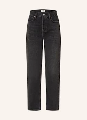 Agolde Jeansy Straight 90's Pinch Waist schwarz