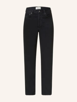 Agolde Jeansy Straight 90's Pinch Waist schwarz