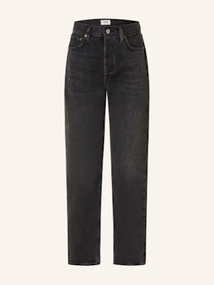 Agolde Jeansy Straight 90's Pinch Waist schwarz