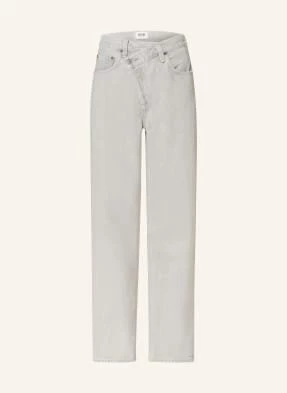 Agolde Jeansy Straight Criss Cross weiss