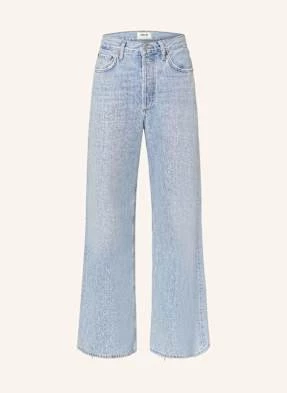 Agolde Jeansy Straight Harper blau