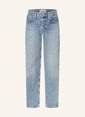 Agolde Jeansy Straight Low Rise Slim blau