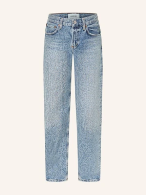 Agolde Jeansy Straight Low Rise Slim blau