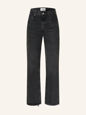 Agolde Jeansy Straight Valen schwarz