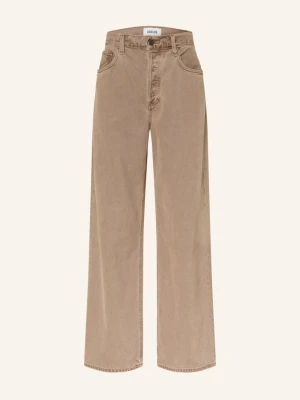 Agolde Jeansy Wide Leg Low Slung Baggy braun trail md grey brown
