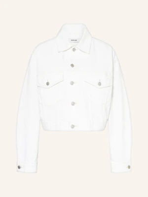 Agolde Krótka Kurtka Jeansowa Palmer weiss
