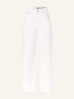 Agolde Krótkie Dżinsy Harper Crop weiss