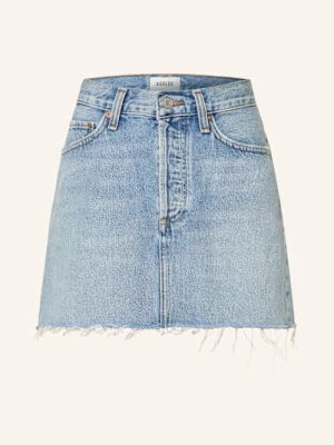 Agolde Spódnica Jeansowa V-Waist Mini blau